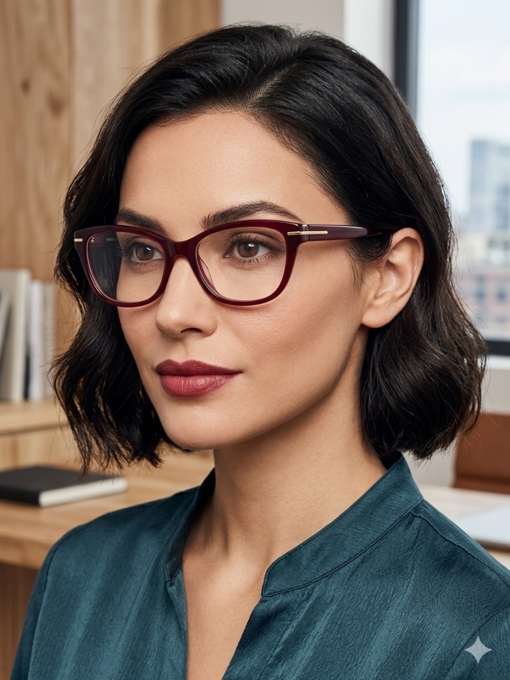 Brooklyn Crystal Wine MAGGIE Eyeglasses 52-16-135 Frames GUC